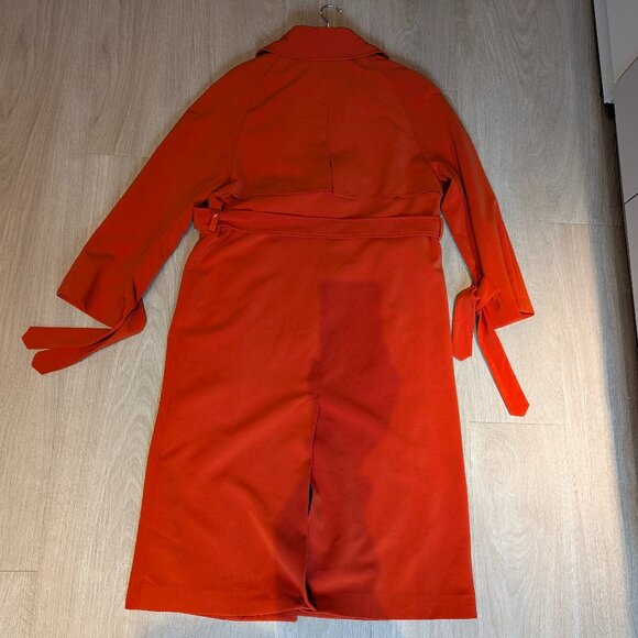H&M Vibrant Sunset Orange Trench Coat - Picture 3 of 8